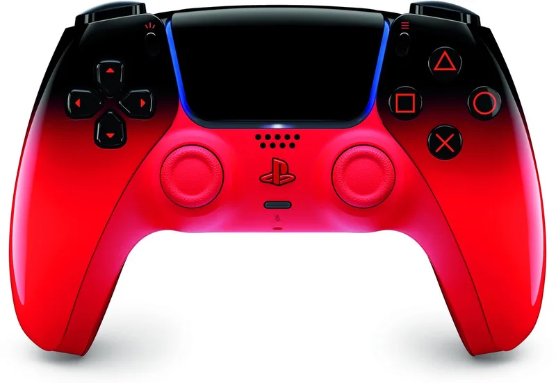 DualSense Techno Red New Edition - Draadloze gamecontroller - Bluetooth en USB-C - Compatibel met PS5 en PC - Vibratie en bewegingssensoren by Sony Interactive Entertainment, Red – cover