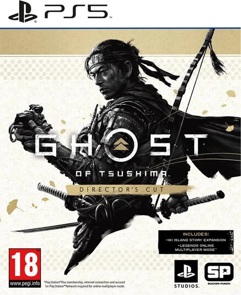 Ghost of Tsushima: Director's Cut, PlayStation 5, Multiplayer modus, M (Volwassen) van Sony Interactive Entertainment, PS5 – cover