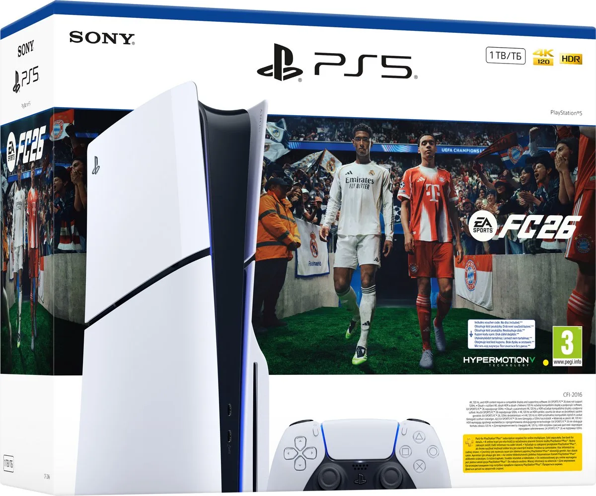 PlayStation 5 Disc Edition - EA SPORTS FC 26 bundel från Sony Interactive Entertainment, Svart, 1 TB – omslag