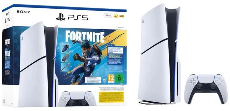 PlayStation 5 Disc Edition - Inclusief 8 Fortnite items + 1000 V-Bucks fra Sony Interactive Entertainment, Sort – cover