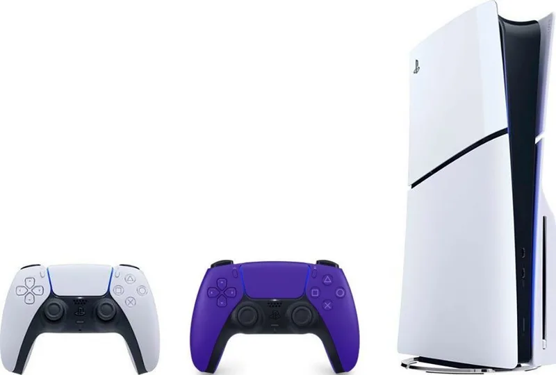 Playstation 5 Disk inkl. zweitem Wireless-Controller Galactic Purple by Sony Interactive Entertainment, Black, White – cover