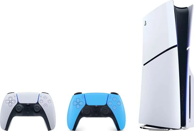 Playstation 5 Disk Slim inkl. zweiten DS Controller Starlight Blue van Sony Interactive Entertainment, Zwart – cover