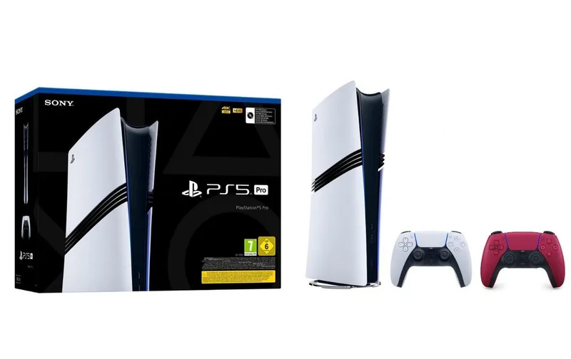 Playstation 5 Pro + 2. Controller Cosmic Red fra Sony Interactive Entertainment – cover