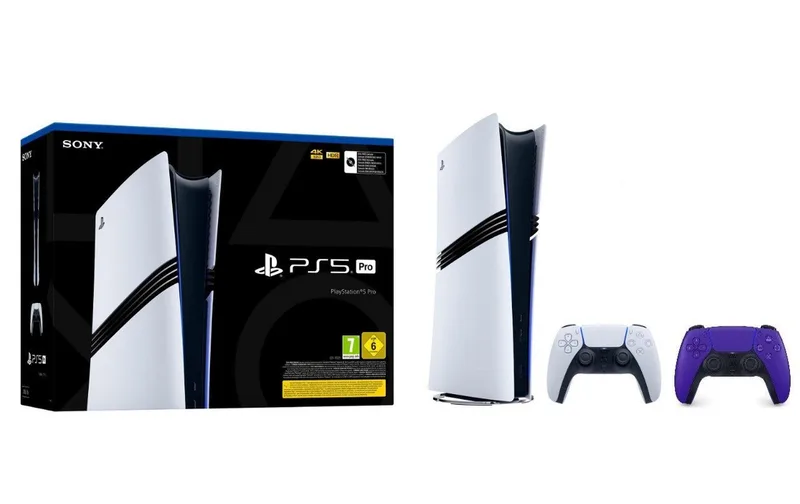 PlayStation 5 Pro Konsole + 2. DualSense Controller Galactic Purple by Sony Interactive Entertainment – cover