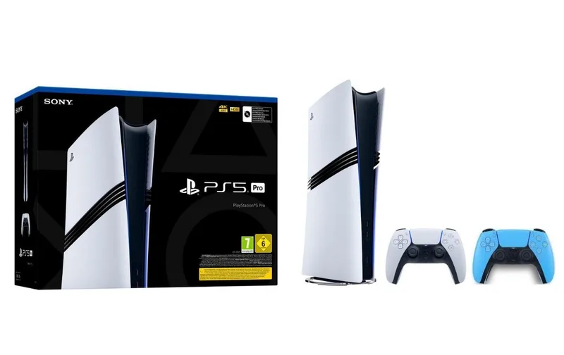 PlayStation 5 Pro Konsole + 2. DualSense Controller Starlight Blue by Sony Interactive Entertainment – cover