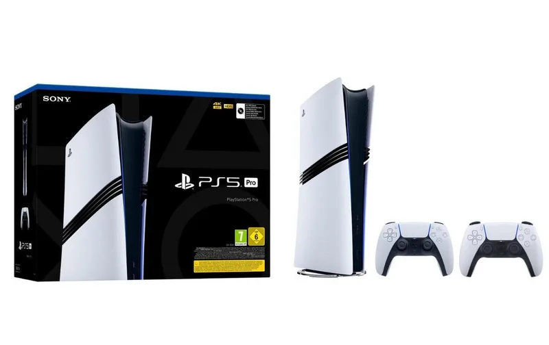 PlayStation 5 Pro Konsole + 2. DualSense Controller Weiß (Bundle, 2 St., inkl. 2. DualSense Wireless Controller) by Sony Interactive Entertainment, Black, White, 2 TB – cover