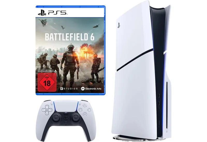 PlayStation 5 Slim Battlefield 6 Bundle PS5 Slim Battlefield VI van Sony Interactive Entertainment, Wit – cover