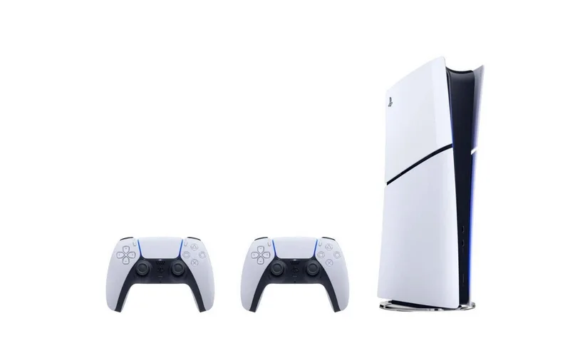 PlayStation 5 Slim Digital Edition 2x Dualsense Controller White van Sony Interactive Entertainment, Wit, 825 GB – cover