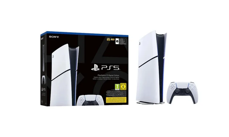 PlayStation 5 Slim DIGITAL Edition (PS5 Slim) by Sony Interactive Entertainment, White – cover