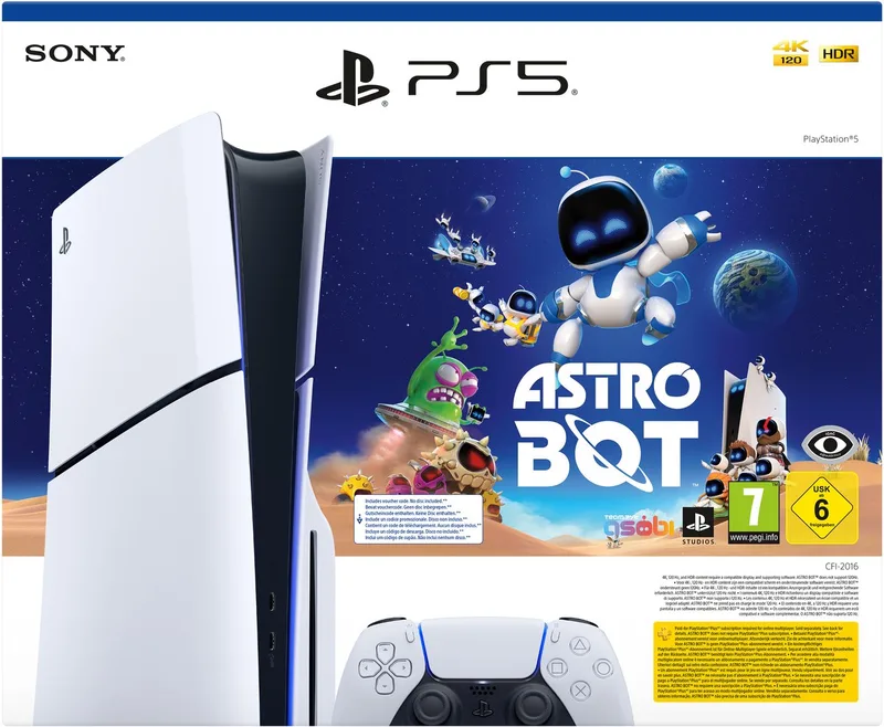 PlayStation 5 - Slim Disc Edition - Astro Bot bundel van Sony Interactive Entertainment, Wit – cover