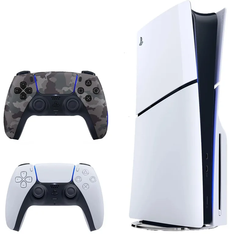 Playstation 5 Slim mit Blu-ray Laufwerk + 2 Controller Wunschfarbe van Sony Interactive Entertainment, Meerkleurig, 1 TB – cover