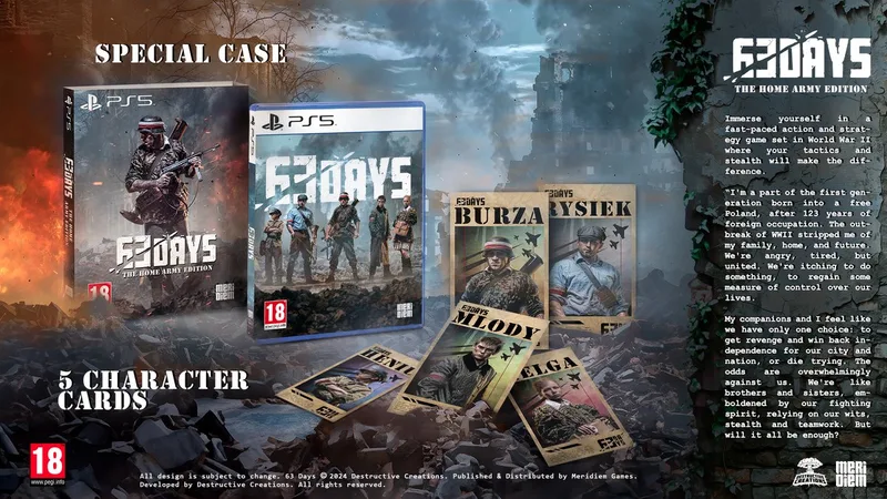 Ps5 63 Days-the Home Army Edition Bruin PAL by Sony Interactive Entertainment, PS5 – cover