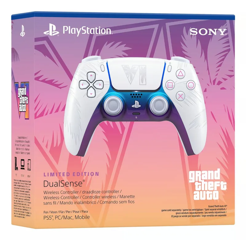 PS5 DualSense Wireless Controller GTA VI White Limited Edition DualSense Wireless-Controller van Sony Interactive Entertainment – cover