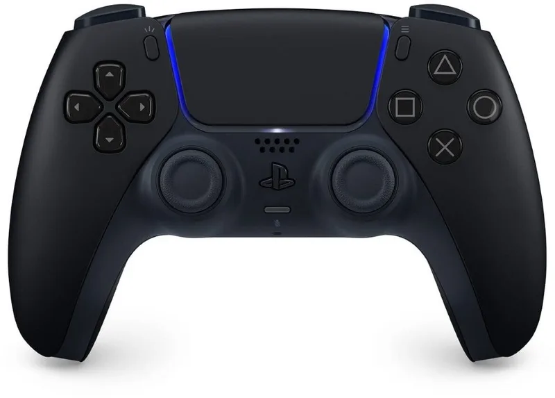 PS5 DualSense Wireless Controller + SA DualSense Wireless-Controller (inkl. 2x Stickabdeckung/Schutz (Farbe zufällig) de Sony Interactive Entertainment, Midnight Black – jaquette