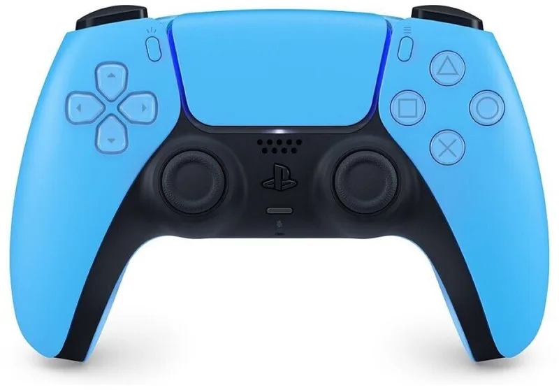 PS5 DualSense Wireless Controller Starlight Blue + SA DualSense Wireless-Controller (inkl. 2x Stickabdeckung/Schutz (Farbe zufällig) van Sony Interactive Entertainment, Blauw – cover