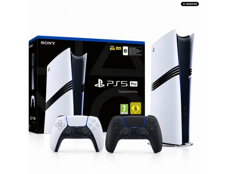 PS5 Pro Duo Bundle mit DualSense Midnight Black fra Sony Interactive Entertainment, Hvid, 2 TB – cover 1 af 2