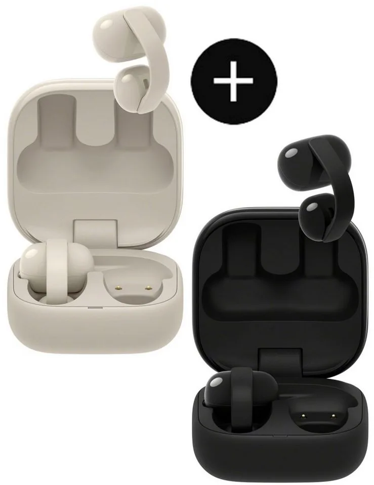 Sony 2erSet LinkBuds Clip WF-LC900B + WF-LC900C Open-Ear-Kopfhörer (Rauschunterdrückung, True Wireless, integrierte Steuerung für Anrufe und Musik, Bluetooth, Set WF-LC900B schwarz + WF-LC900C greige) de Sony, Multicolore, Noir – jaquette