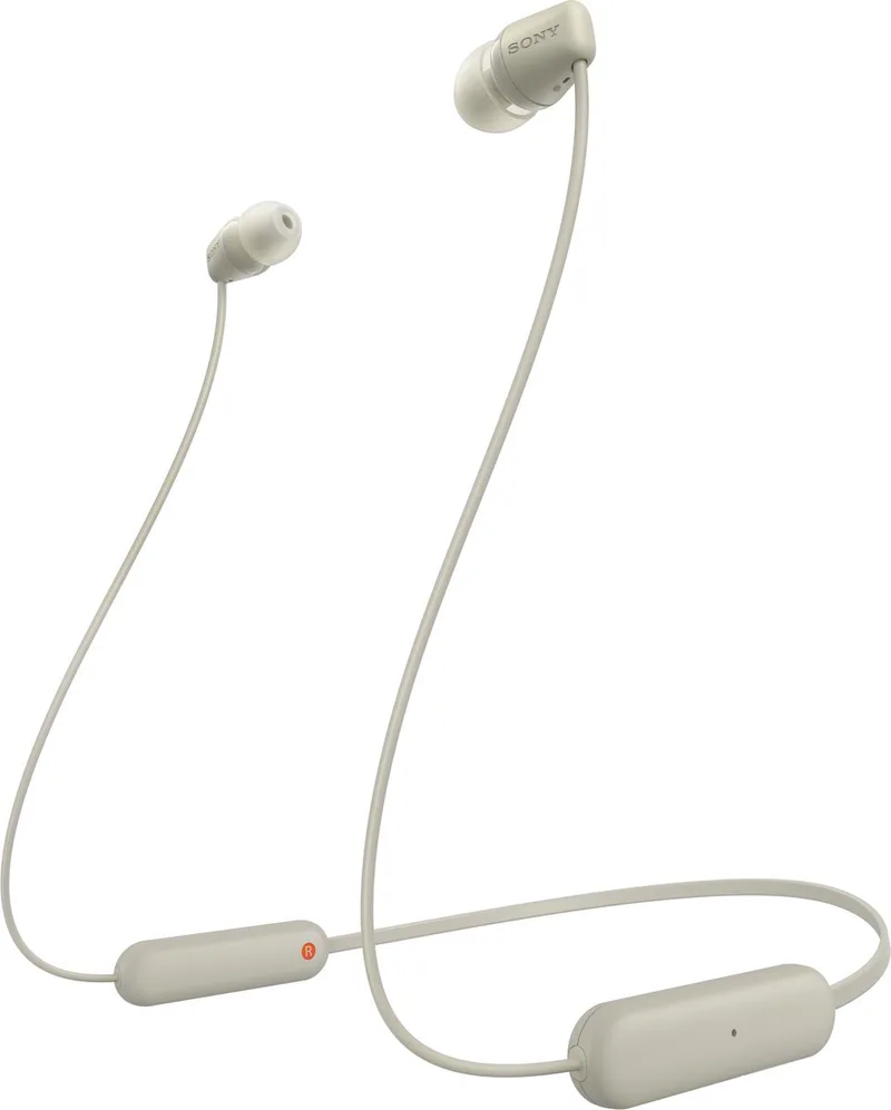 WI-C100 - Draadloze oordopjes by Sony, Taupe – cover