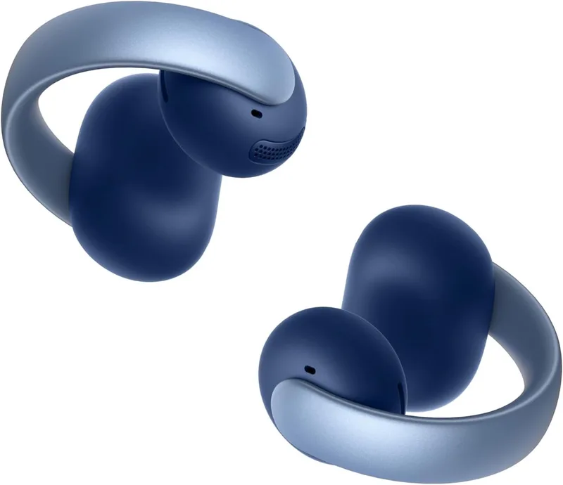 AeroClip by Anker - Oordopjes met open oor - Clip-on hoofdtelefoon - Adaptief comfort - Heldere gesprekken met 4 microfoons en AI - Stabiele pasvorm - 12mm drivers voor helder geluid van Soundcore, Blauw – cover