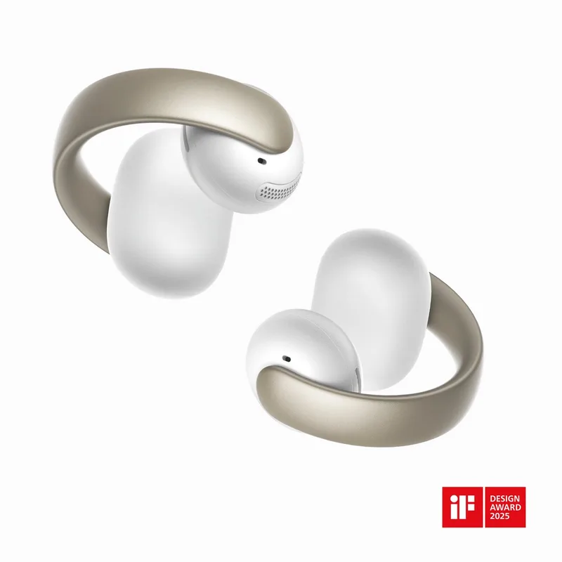 AeroClip by Anker - Oordopjes met open oor - Clip-on hoofdtelefoon - Adaptief comfort - Heldere gesprekken met 4 microfoons en AI - Stabiele pasvorm - 12mm drivers voor helder geluid - Open van Soundcore, Wit – cover