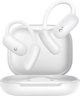 AeroFit 2 AI Assistant open-ear koptelefoon van Anker - Zit lekker zonder druk - 2x rijkere bas - Oordopjes met realtime vertaling - Hoge resolutie - 35 uur speeltijd - IP55 by Soundcore, White – cover 1 of 2
