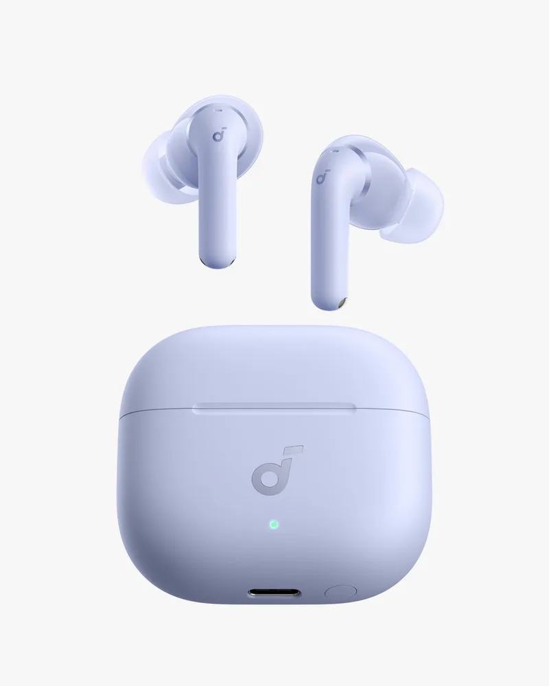 Anker P42i Draadloze Oordopjes, Adaptieve ANC Voor Dagelijks Geluid, Hi-Res Audio Met LDAC, Natuurlijke Modus Voor Concerten & Live Events, 56Uur Speeltijd, Al-Oproepen Met 6 Microfoons, Draadloos Opladen, IP55 de Soundcore, Violet – jaquette