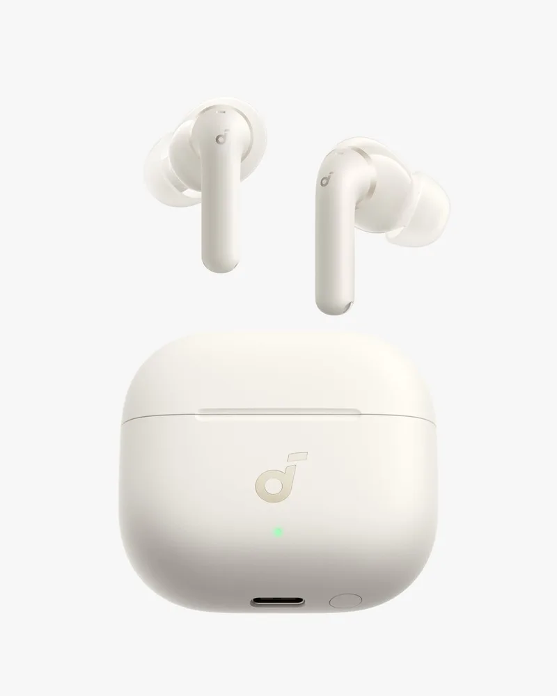 Anker P42i Draadloze Oordopjes, Adaptieve ANC Voor Dagelijks Geluid, Hi-Res Audio Met LDAC, Natuurlijke Modus Voor Concerten & Live Events, 56Uur Speeltijd, Al-Oproepen Met 6 Microfoons, Draadloos Opladen, IP55 by Soundcore, White – cover