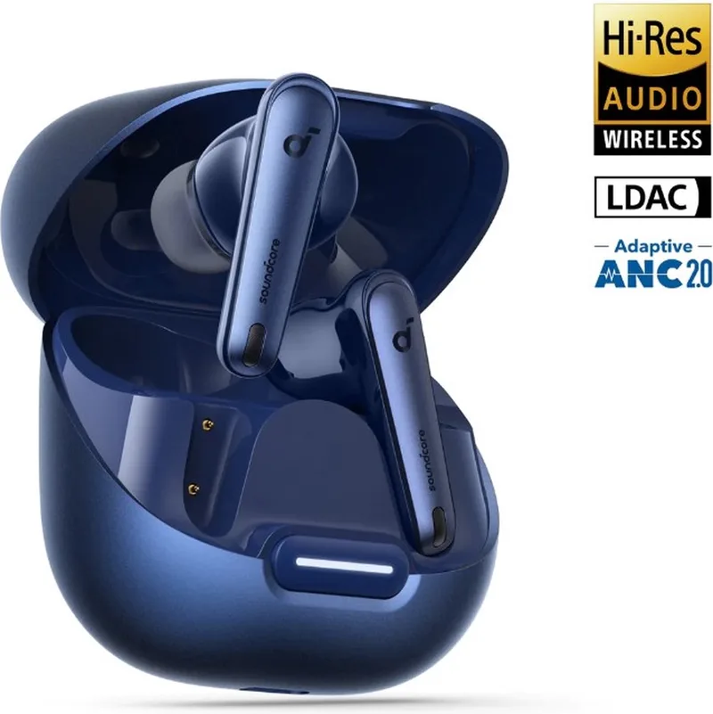 Liberty 4 Draadloze Oordopjes - Noise Cancelling - Blauw van Soundcore, Donkerblauw – cover