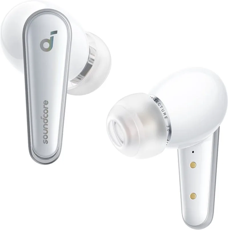 Liberty 4 True Wireless Earbuds met Hi-Res Audio Wit by Soundcore, White Liberty – cover