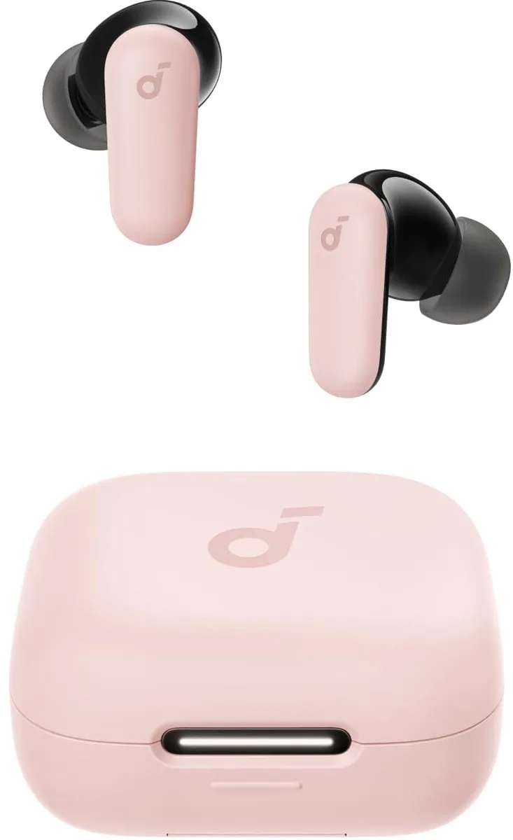 P30i by Anker Noise Cancelling Earbuds - Slimme noise cancelling - Krachtige bas - 45 uur speeltijd - 2-in-1 houder - IP54 - Draadloze oordopjes - Bluetooth 5.4 - App-bediening TD de Soundcore, Roze. – jaquette