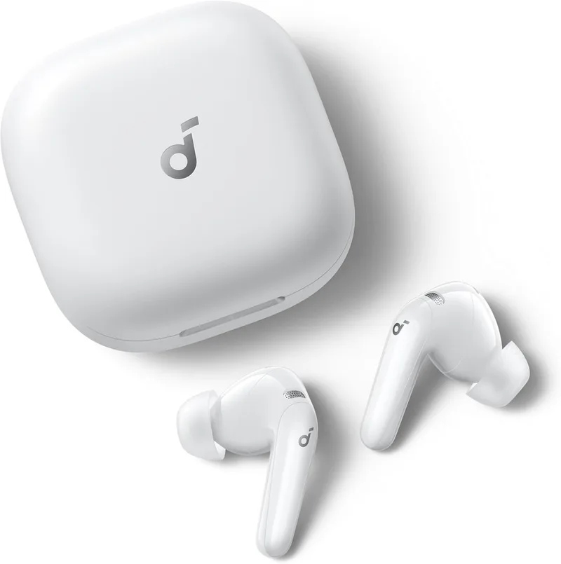 P31i - Real-Time Ruisonderdrukking - Hi-Res Geluid - Draadloze Vertaal-Oordopjes - 50U Speeltijd - Bluetooth Koptelefoon de Soundcore, Blanc – jaquette