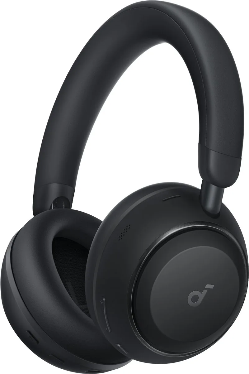 Space 2 by Anker - Active Noise Cancelling Koptelefoon - Comfortabele Pasvorm - 50H Speeltijd - LDAC Hi-Res Draadloze Audio - Dual Connection - Heldere Gesprekken - Bluetooth 6.1 - Nap Mode - Draagdetectie by Soundcore, Black – cover