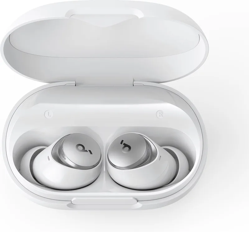 Space A40 Draadloze Oordopjes Ruisonderdrukking de Soundcore, Blanc – jaquette