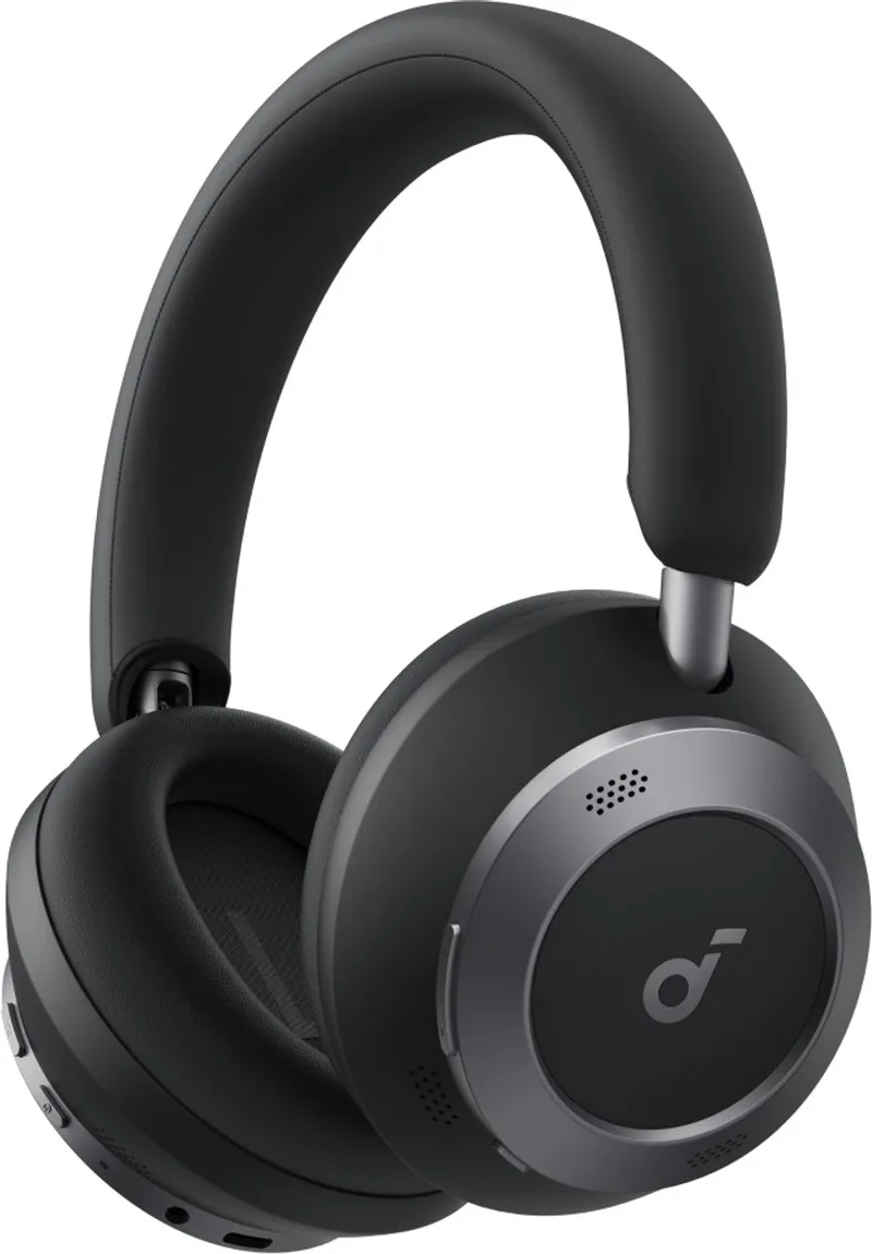 Space One Pro by Anker - Draadloze Over-ear Koptelefoon Zwart - Headphones - Active Noise Cancelling - Multipoint Connection - 60 uur Accuduur - Bluetooth 5.3 - LDAC - Hi-Res Certified - Klein opvouwbaar by Soundcore, Black – cover