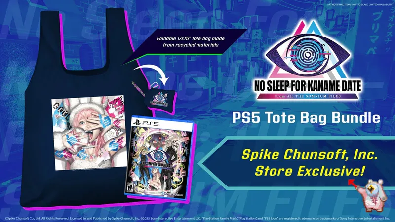 No Sleep For Kaname Date - From AI: The Somnium Files Totebag Bundle Edition by Spike Chunsoft, PS5 – cover