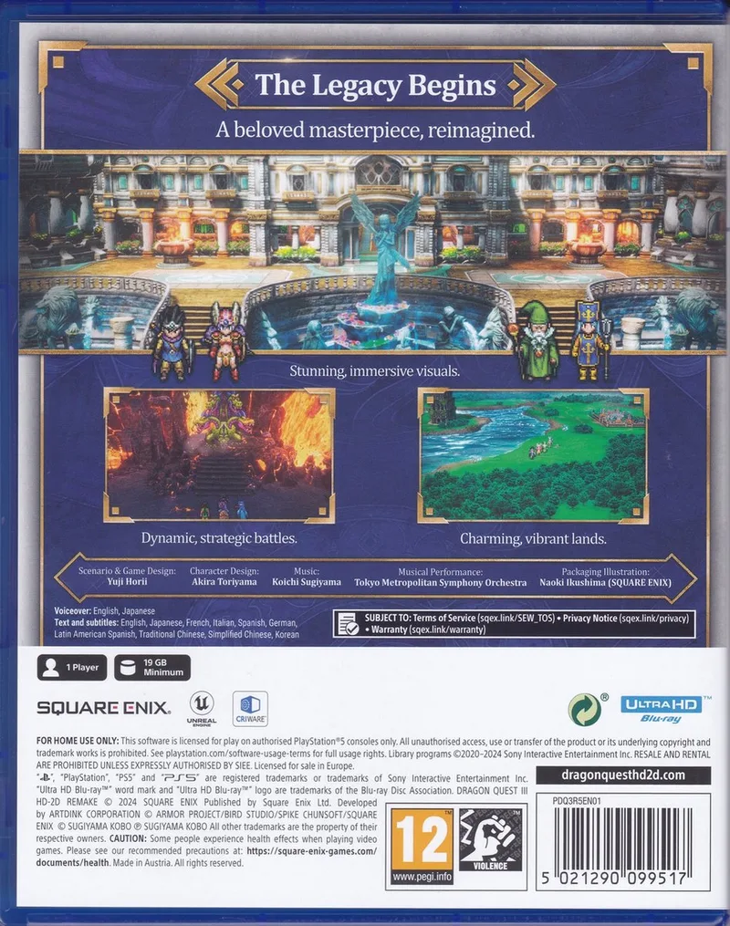 Dragon Quest III - Remake van Square Enix, PS5 – cover