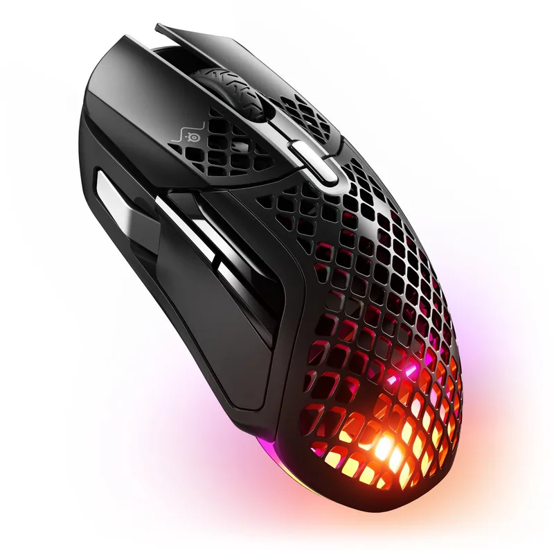 Aerox 5 Wireless - Gaming Muis - Ultralicht 74g - Bluetooth & 2.4GHz Draadloos - RGB de SteelSeries, Noir – jaquette