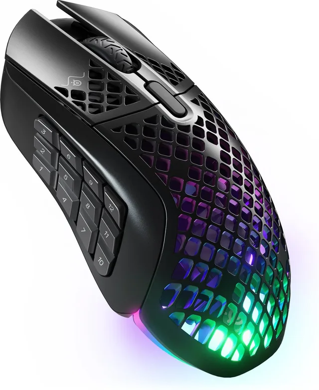 Aerox 9 - Draadloze MMO Gaming Muis - 18 Programmeerbare Knoppen - Zwart