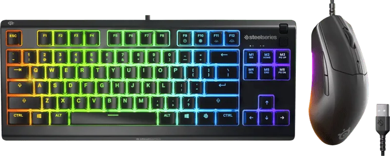 Apex 3 TKL + Rival 3 Gen 2 de SteelSeries, AZERTY – jaquette