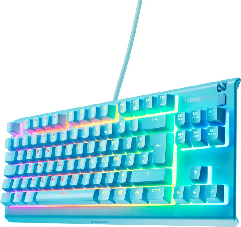 Apex 3 TKL - Bedraad Gaming Toetsenbord - Aqua by SteelSeries, Blue, FR – cover