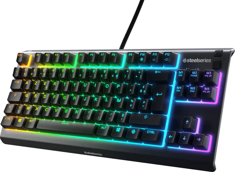 Apex 3 TKL - Bedraad Gaming Toetsenbord - FR AZERTY de SteelSeries, Noir, FR – jaquette