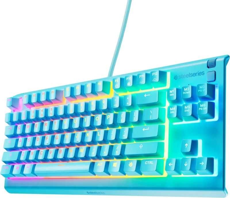 Apex 3 TKL - Bedraad Gaming Toetsenbord - Aqua van SteelSeries, Blauw, US – cover