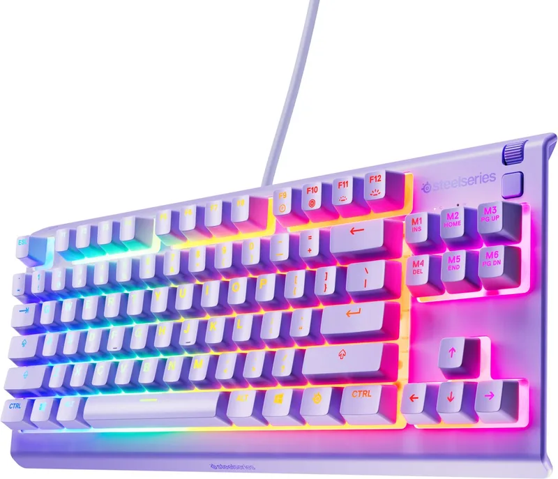 Apex 3 TKL - Bedraad Gaming Toetsenbord - US QWERTY - Lavender van SteelSeries, Paars, US – cover