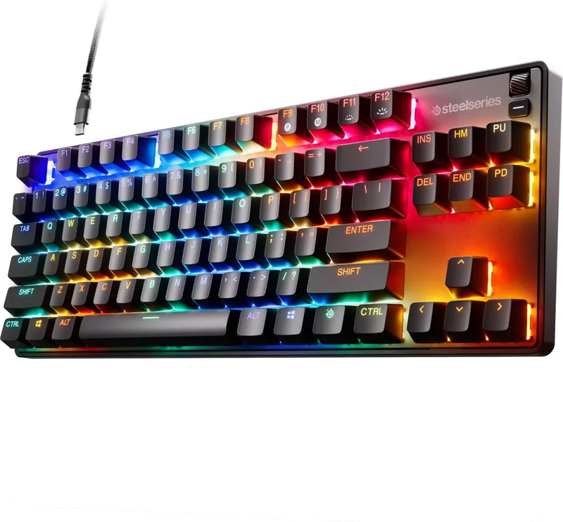 Apex 9 TKL Mechanisch Gaming Toetsenbord - US Qwerty van SteelSeries, Zwart, US – cover