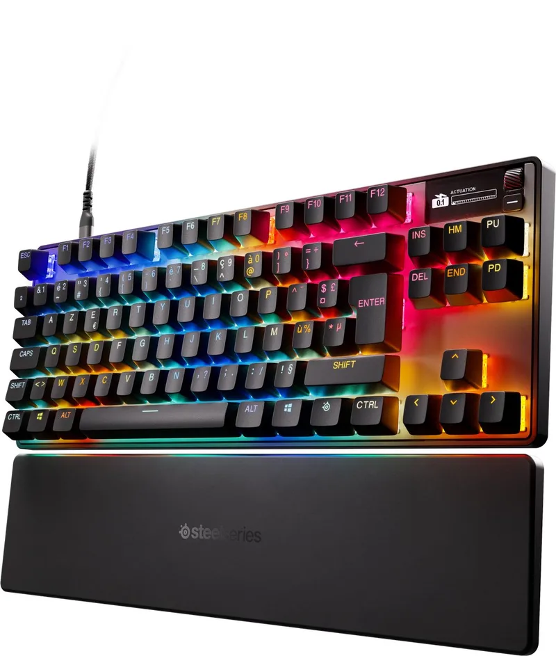Apex Pro TKL Gen 3 - Mechanisch Gaming Keyboard - FR Azerty - Rapid Trigger, Rapid Tap, Protection Mode de SteelSeries, Noir, FR – jaquette