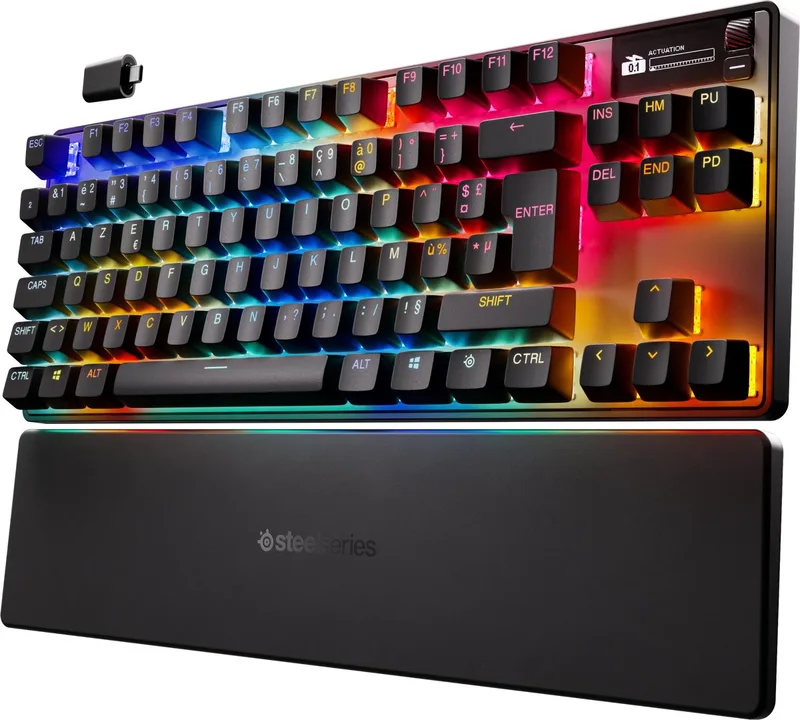 Apex Pro TKL Wireless Gen 3 - Mechanisch Gaming Keyboard - FR Azerty - Rapid Trigger, Rapid Tap, Protection Mode de SteelSeries, Noir, FR – jaquette