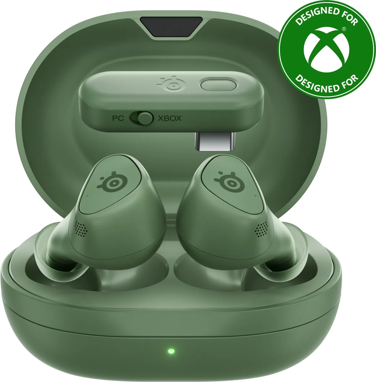 Arctis GameBuds - Draadloze Gaming Oordopjes - 2.4 GHz & Bluetooth - Xbox, PC & Mobiel fra SteelSeries, Matcha – cover