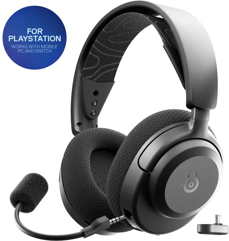 Arctis Nova 3P Wireless - Draadloze Gaming Headset - PlayStation de SteelSeries, Noir – jaquette