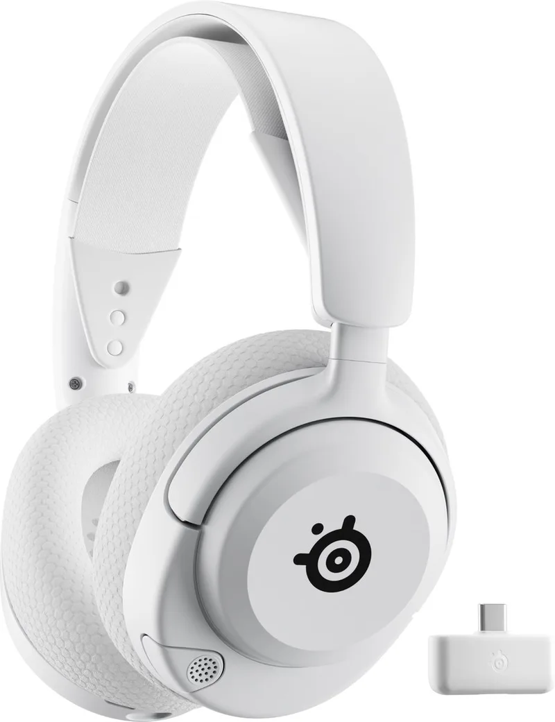 Arctis Nova 5 Wireless - Draadloze Gaming Headset - 60 uur accuduur - PC, PlayStation, Switch & Mobiel by SteelSeries, White – cover