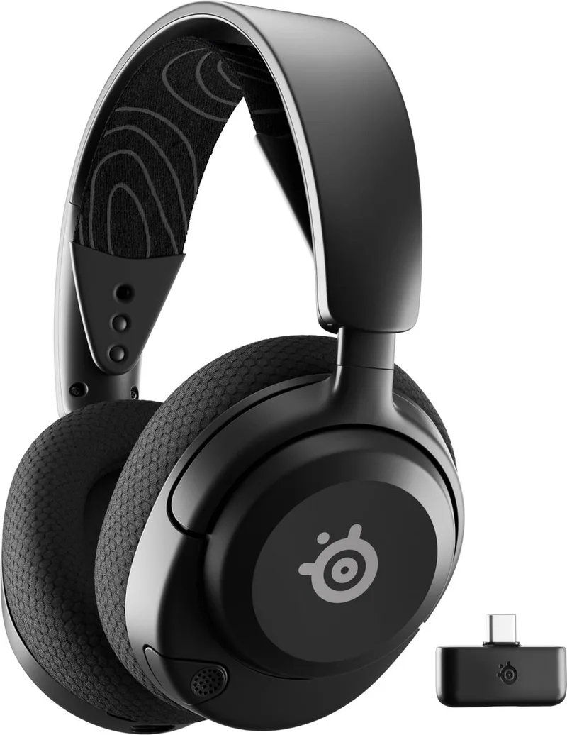 Arctis Nova 5 Wireless - Draadloze Gaming Headset - 60 uur accuduur - PC, PlayStation, Switch & Mobiel de SteelSeries, Noir – jaquette